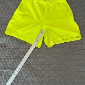 Lululemon Men’s Bright Yellow Pace Breaker Athletic Shorts